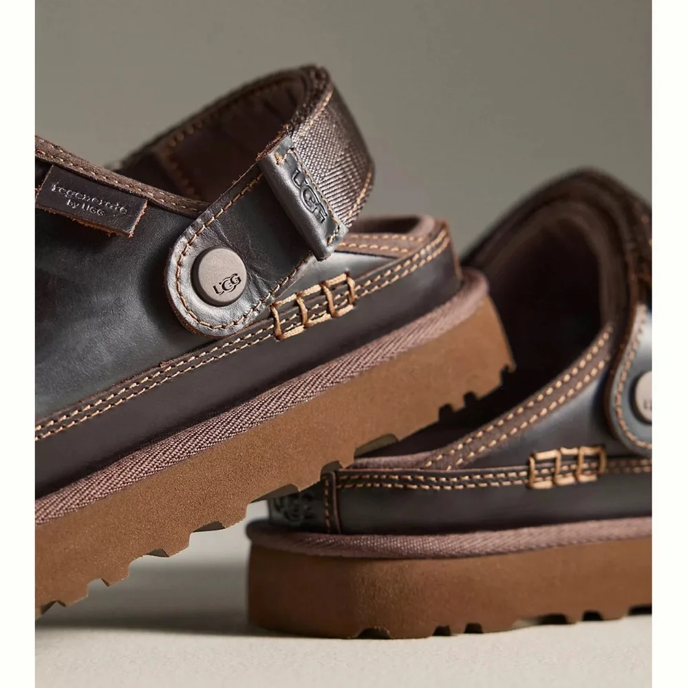 UGG® Goldenstar Slingback Clogs in Ironwood - Picture 4 of 5